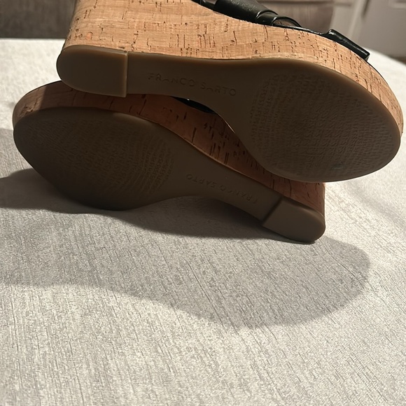Franco Sarto Black Buckle Wedges - Picture 6 of 6